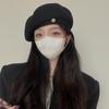 Pure Color Wool Beret British Style Retro Painter Hat Casual Octagonal Hat  Outdoor