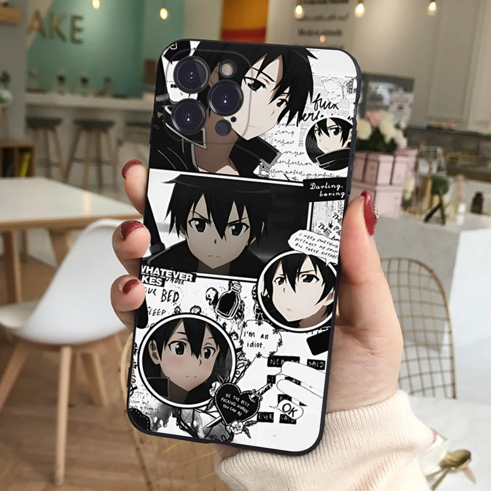 Sword Art Online SAO Anime Phone Case For iPhone 15 6 7 8 Plus 11 12 13 14 Pro SE 2020 MAX Mini X XS XR Back Funda Cover