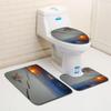 Shell Bathroom Floor Mat Toilet Three-Piece Set