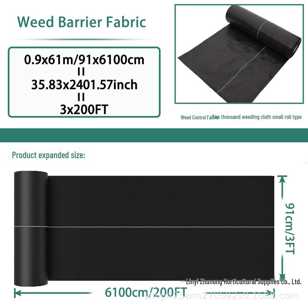 Black PP Weed Barrier Cloth: Breathable, Water-Permeable Ground Cover for Orchards and Gardens