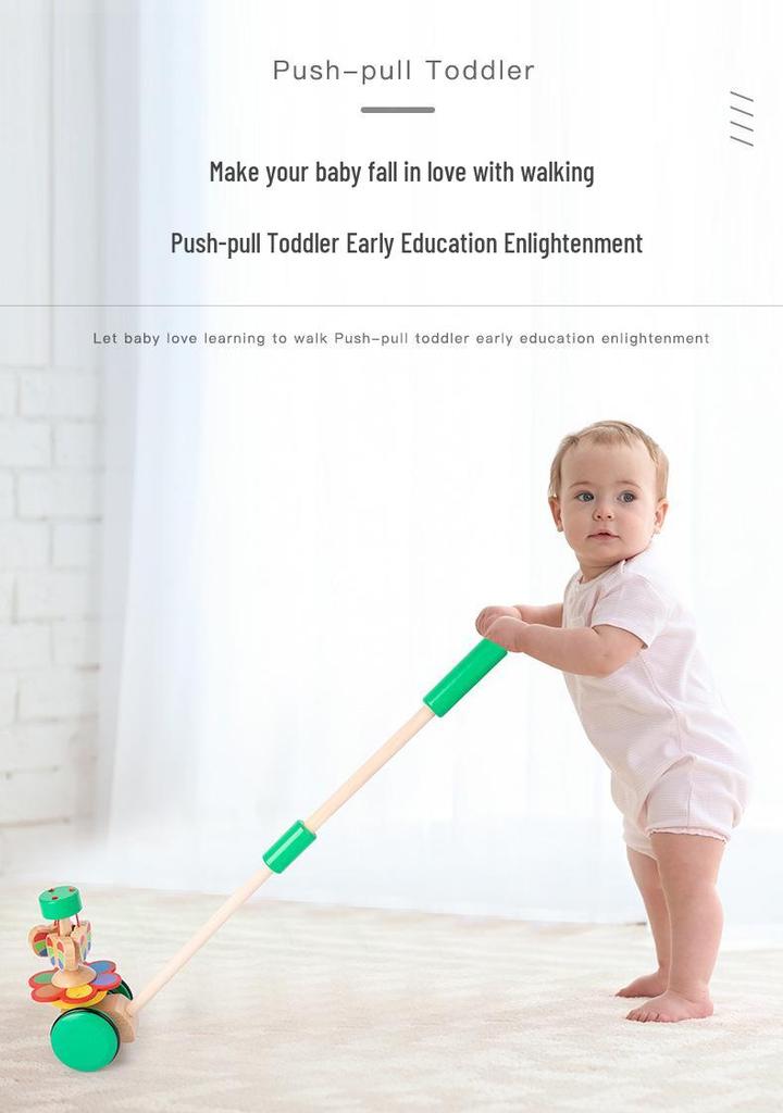 Kids' Single-Bar Walker Pushchair Toy for Learning To Walk