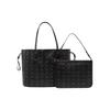 New MCM Medium Reversible Liz Shopper In Visetos Shoulder Bag Black MWP7AVI22BK001