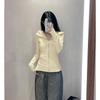 Jacket Women's Autumn and Winter Thin Shoulder Short Hooded Inner Waist Top