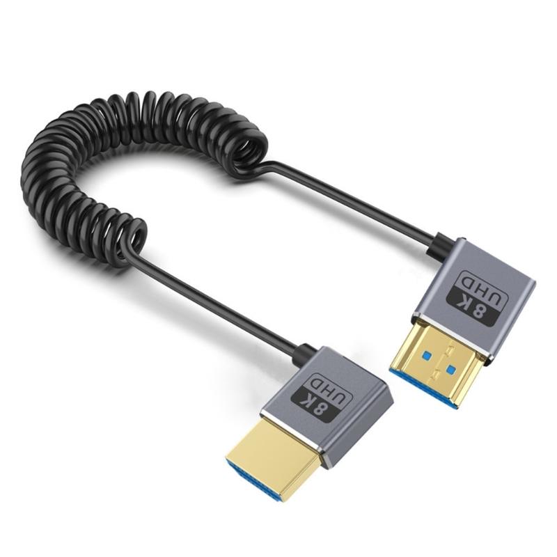 

Spring Video Cable 8k60hz 48Gbps 2.1 Version Fast Transmission for Gaming and Home Theater Coiled Extension Cord