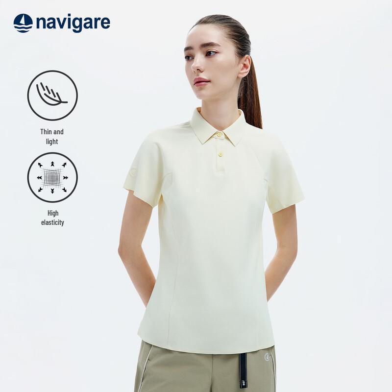 Navigare Women's Slim-Fit Short Sleeve Polo Shirt