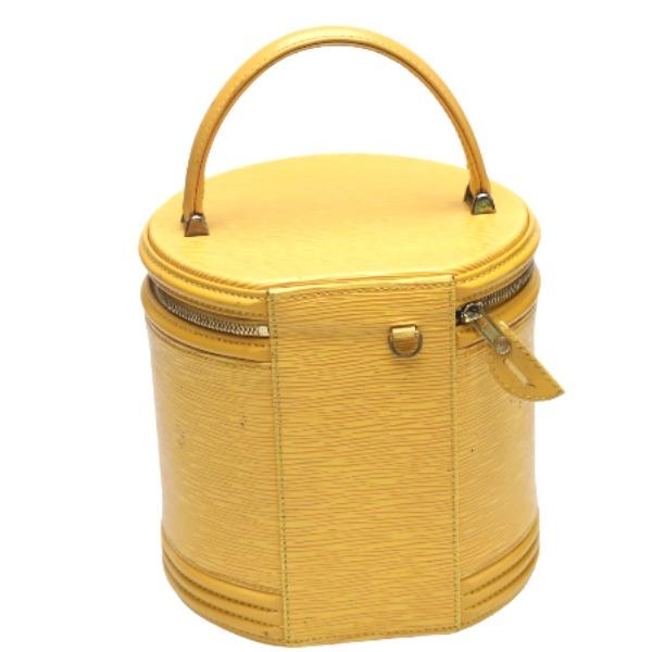 LOUIS VUITTON Epi Cannes M48039 Hand bag vanity bag Leather Tassiri Yellow Used