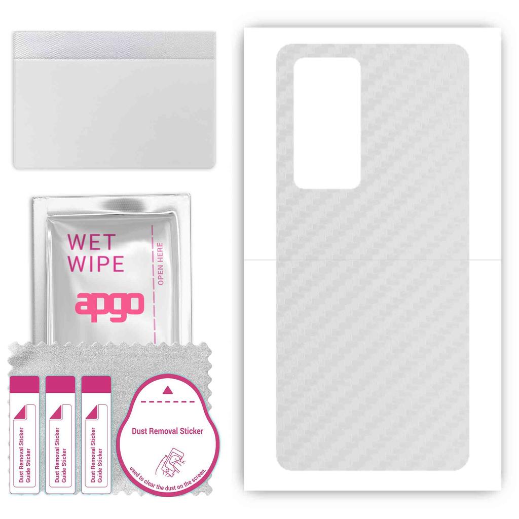 apgo Protective Skin Sticker for the Back Compatible with Realme GT Master Explorer, Wrap Film, Foil, Vinyl - Pattern Transparent Carbon