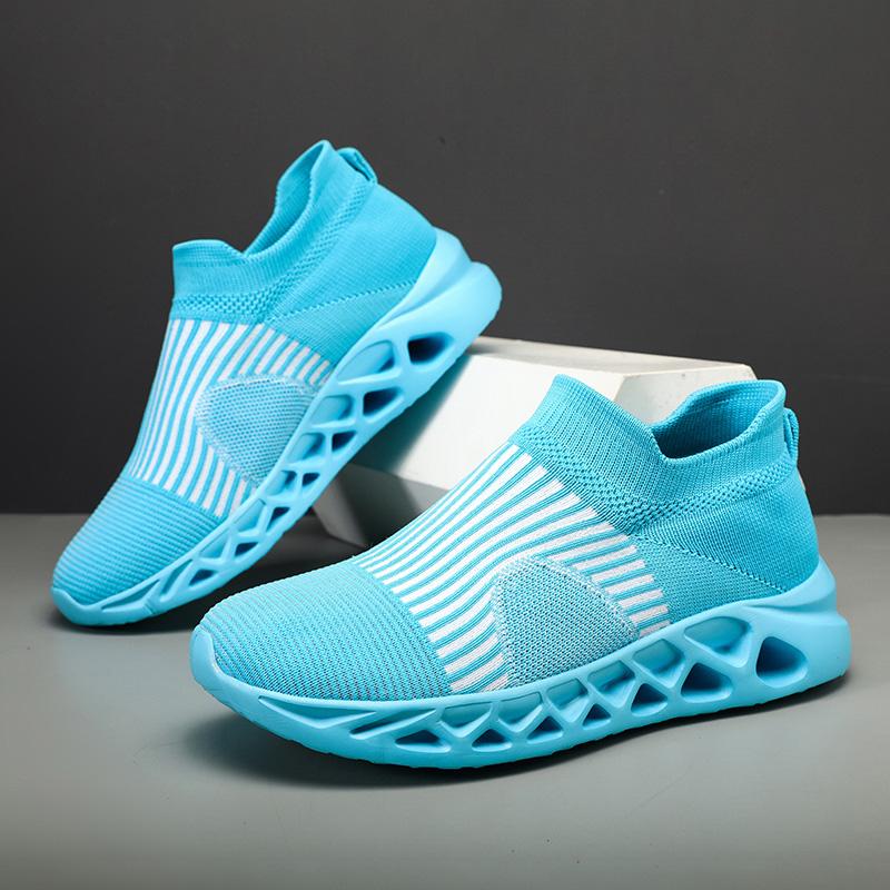 2025 Fashion Yellow Running Shoes for Men Socks Sports Shoes Plus Size 48 Breathable Women Slip-on Sneakers Sock Trainers Men