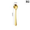 304 Stainless Steel Seasoning Spoon Thickened Korean Small Round Spoon Mixing Spoon Polished Home Kitchen Tableware
