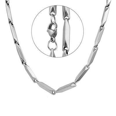 Pure Roestvrij Staal Rijstketting 50,8 Cm Europese Trending Stijl Ketting voor Mannen Jongen Cadeau voor Echtgenoot Vaderdag Bruiloft Verjaardagscadeau