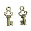 Simple Skeleton Key Charms Multi Color Alloy Pendants For Vintage Themed Jewelry