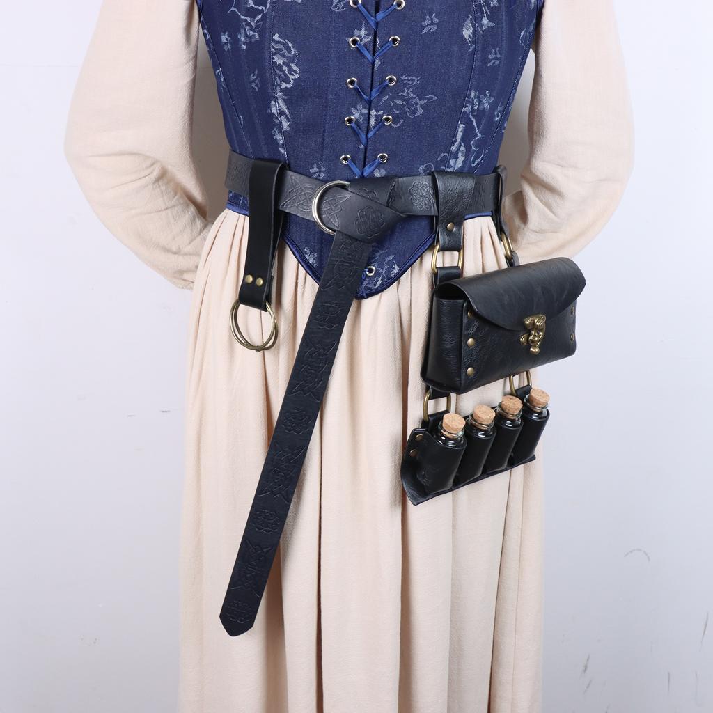 Halloween Renaissance Belt Pouch Coin Purse Light Potion Bottle Skirt Hiking Outfit Medieval Festival Costume Accessories