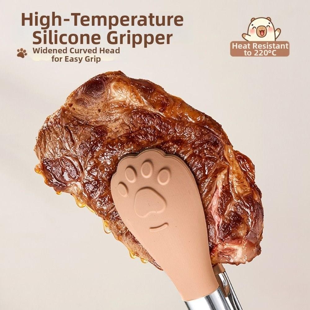 Anti-Scalding Non-Stick Steak Tongs Heat Resistant Cake Bread Tong Cooking Tong  Steak Pasta
