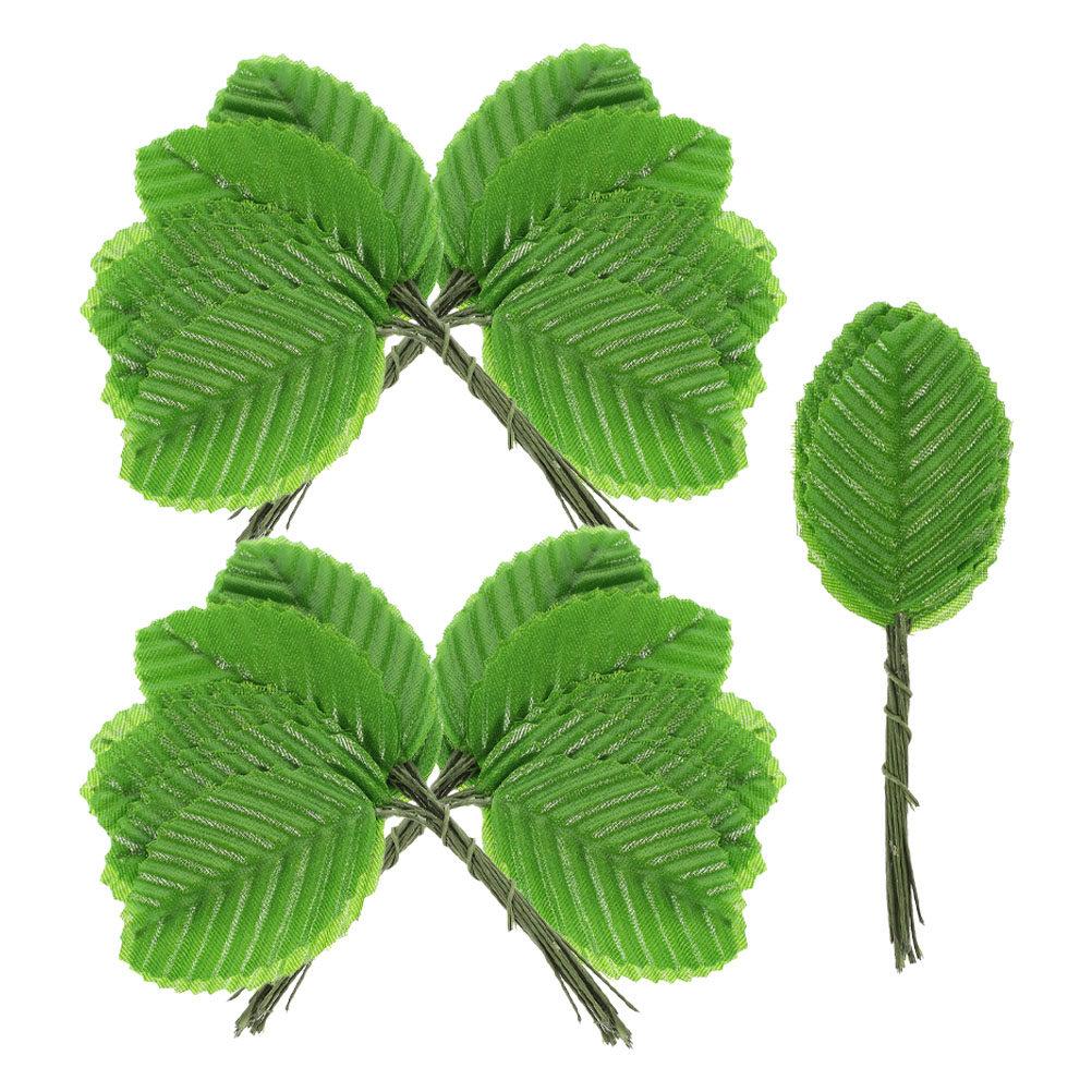 50Pcs Simulation Rose Leaf Stems Lifelike Faux Leaves for Wedding Party Decorations Home Vase Filler DIY Flower Arrangement