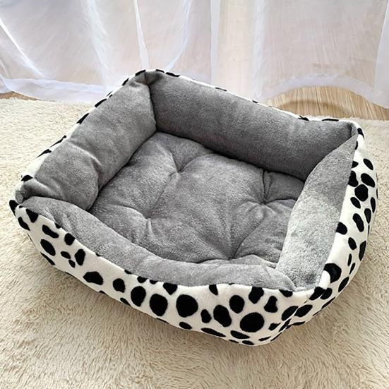 Cat Sofa Thickened High-Elastic Filling with Heightened Rim Neck Protector Soft Flannel Fabric for All-Season Pet Bed for Cats
