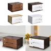 Wood Desktop Storage Box with Lock Office Supplies Daily Storage Wooden Tabletop