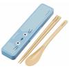 Skater Essstäbchen-Löffel-Kombinationsset, 18 cm, antibakteriell behandelt, Lunchbox für Erwachsene, kommt mit Silikonkissen und macht kein Geräusch, hergestellt in Ja
