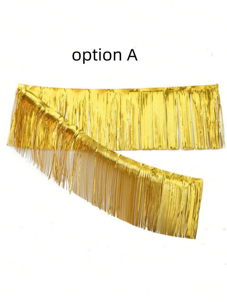 Home Party Decoration Supplies Birthday Party Tassel Decoration Multi-color Tassel Rain Curtain Banner 1 Pack