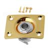 Guitar Input Output Jack Socket Plate Rectangular 1/4 Inch (6.35mm) with Mounting Screws for Electric Guitar Bass Parts