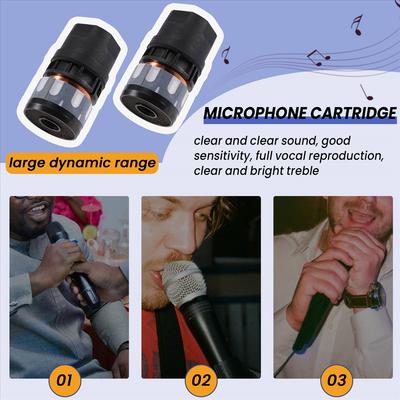 N-813 2PCS Microphone Dynamic Microphones Core Capsule Universal Mic Replace Repair