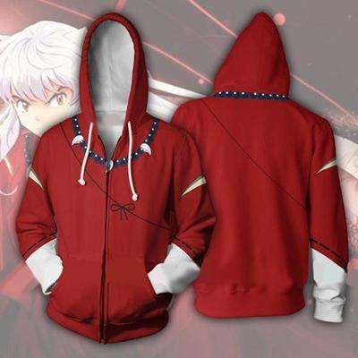 NEUE Mode Unisex Casual 3D Inuyasha Anime Gedruckt Hoody Mode Jacke Sweatshirts