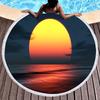 Sunrise Natural Scenery Round Beach Towel, Absorbent Quick Dry Sand Free Towel for Bathroom Pool Surf Travel Outdoor Meditation
