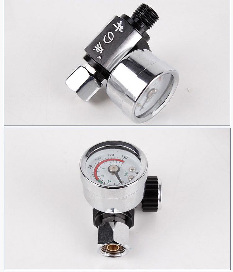 Universal Spray Gun Pressure Regulator and Stabilizer with Gauge