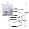 Hair Dryer Holder Blower Organizer Adhesive Wall Mounted Nail Free No Drilling Stainless Steel Spiral Stand Storage For Bathroom