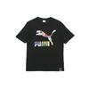 PUMA T Shirts Men's Black Crew Neck Moderate Straight Fit 532274-51