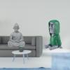 Moai Buddha Statue Fusion Collectible Miniature Sculpture for Hotel Patio Backyard And Desktop