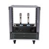 12U Portable Rolling Network Rack, Server Rack Cabinet with Built-in Handles and Locking Swivel Caster Wheels for IT &AV Gear