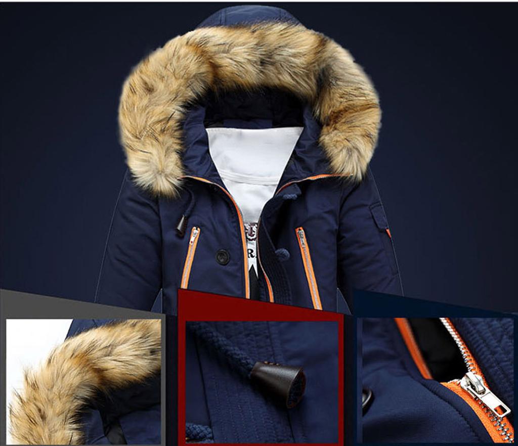 Unisex Women Men Outdoor Fieece Warm Winter Thick Long Zipper Hood Coat Jacket