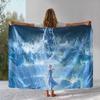 Cartoon F-Frozen Girl Flannel Blanket,Ultra Soft Warm Plush Throw for Home Bedroom Bed Sofa Cover Camping Picnic Gift Kids