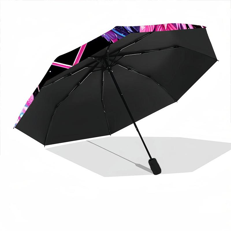 1pc Flamingo Fantasy Automatic Open/Close Umbrella, Portable Folding Umbrella for Travel, Themed Events059