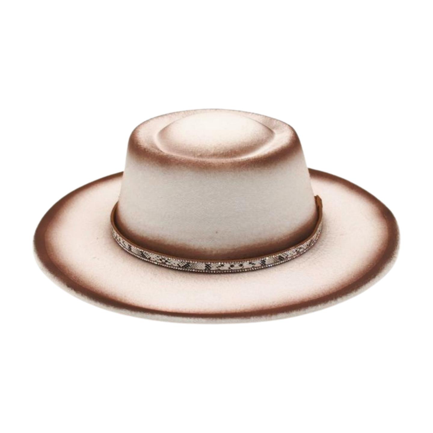 

New Men S And Women S High-End Dome Top Hat Fashion Gradual Change Stage Shooting Prop Hat British Style Jazz Hat one size [m domed]