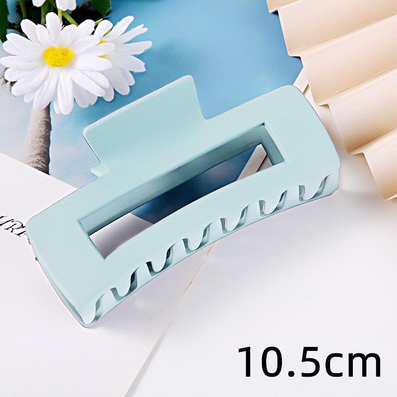 Matná obdélníková spona do vlasů v korejském stylu, 10,5 cm, pro drdoly a culíky