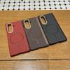 Applicable To Samsung W11 Kevlar Pattern Mobile Phone Case Magnetic Suction Zfold1 Double Central Axis Anti-drop W11 Folding Screen  Case