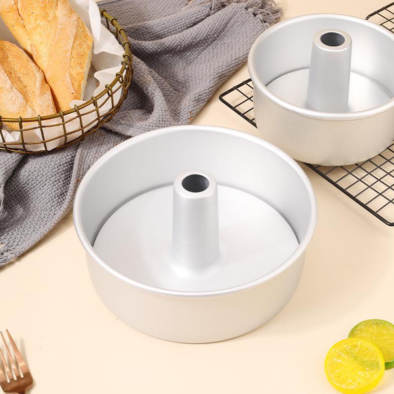Round Middle Hole Chiffon Cake Toast Bread Pan Removable Bottom Hollow Chimney Mold Diy Baking Tools Bake Model Bread Box