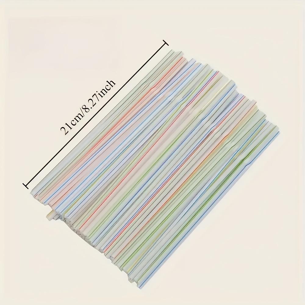 

100pcs Disposable Colorful Plastic Straws - Assorted Pastel Colors, for Drinks/Parties/Everyday. Vibrant, durable party supplies