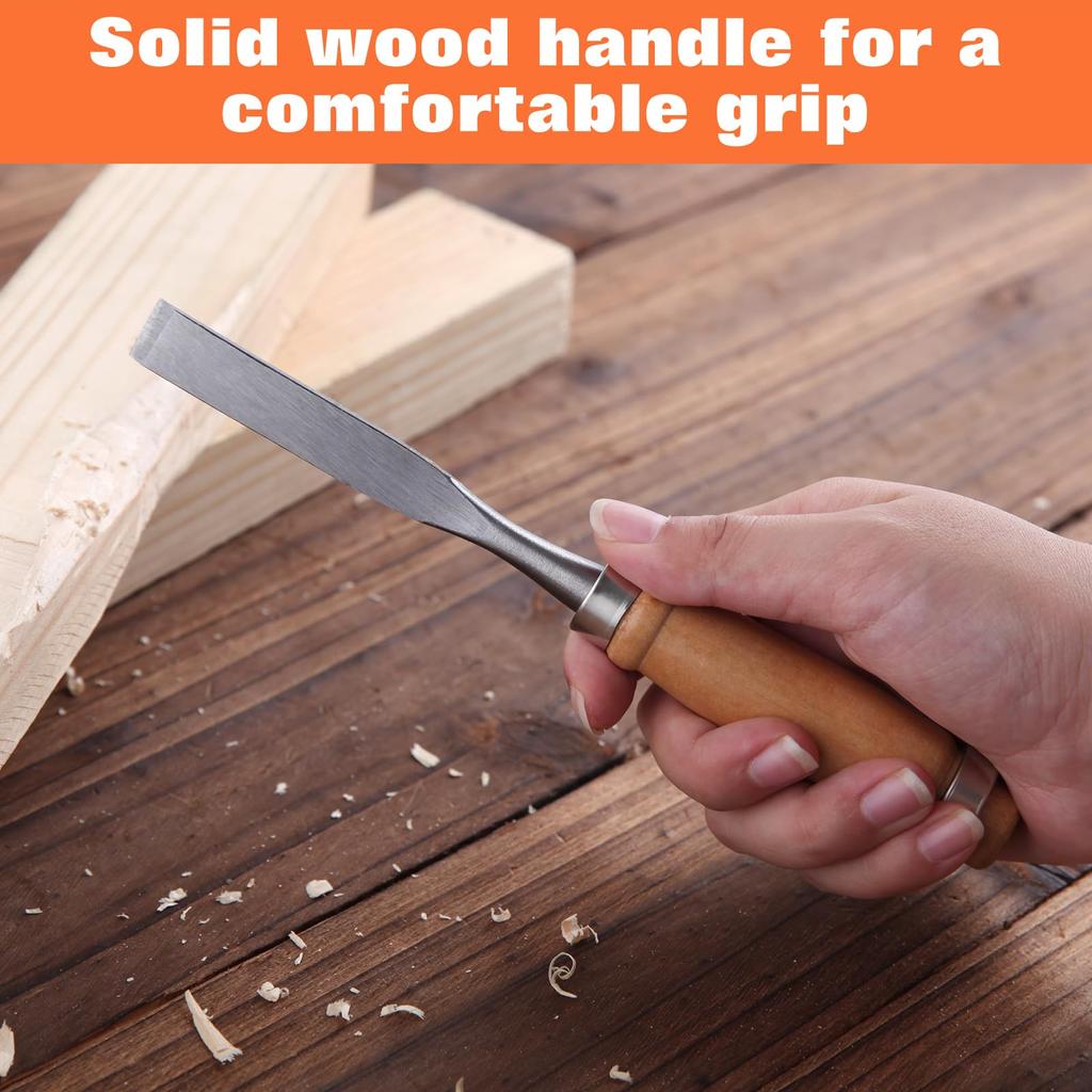 LEONTOOL Wood Carving Chisel Professional Woodworking Woodworking Hand Chisel Wood Carving Chisel Triangular Square Round Flat Excellent Carpentry