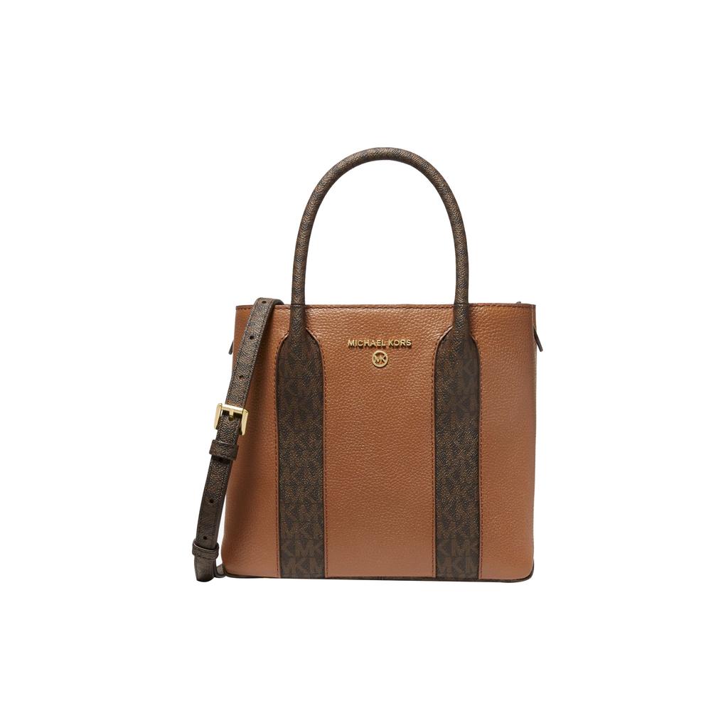 Michael Kors Mk Austin Series Commuter Vintage Minimalist Monogram Color-Block Messenger Bag Women Bags Brown 30F2GANM2L-LUGGAGE