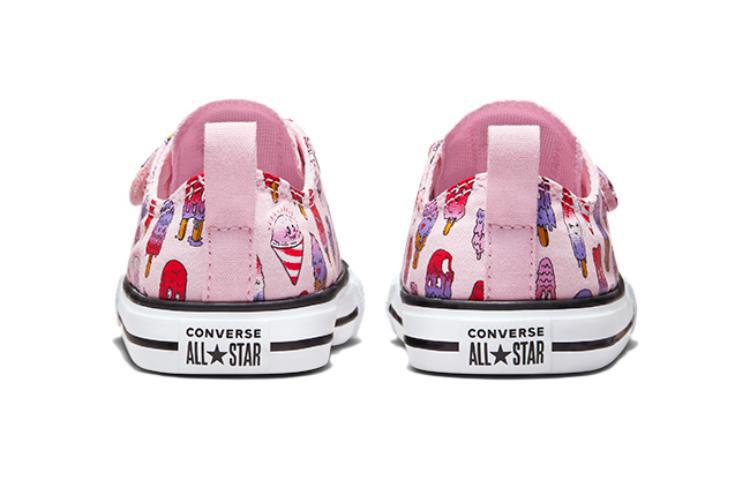 Converse Chuck Taylor All Star Canvas Wear resistant And Lightweight Low top Toddler Shoes Pink Purple A00389C