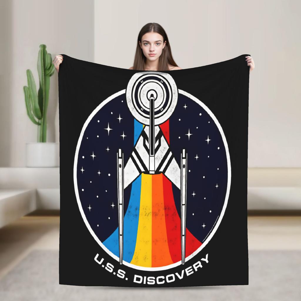 Soft Warm Blanket Travel Office S-Star T-Trek Ship Movie Throw Blanket Flannel Bedspread For Living Room Print Sofa Bed Cover