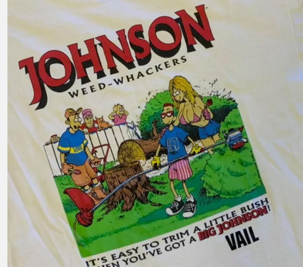 Футболка Big Johnson, Белая футболка, Новая винтажная рубашка Новая - Июльский подарок, Новая XL