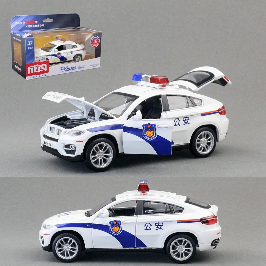 Police Alloy X6 Car Model Toy With Light Sound For Kids Decor Playroom