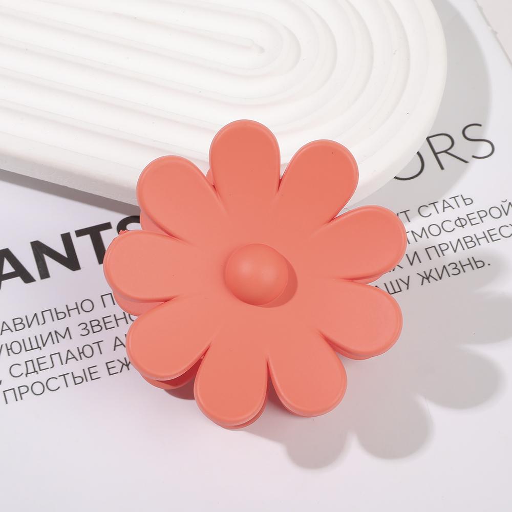 2023 New Chrysanthemum Matt Flower Plastic Hair Claw Clips Large Size for Women & Girls Thick Hair