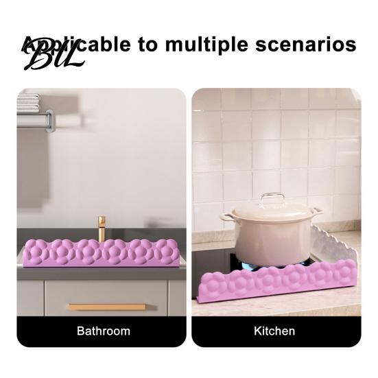 Sink Protector Baffle Silicone Splash Guard Non-slip Suction Cup Water Kitchen Reusable Countertop Edge Anti-Splash Shield Board Barrier