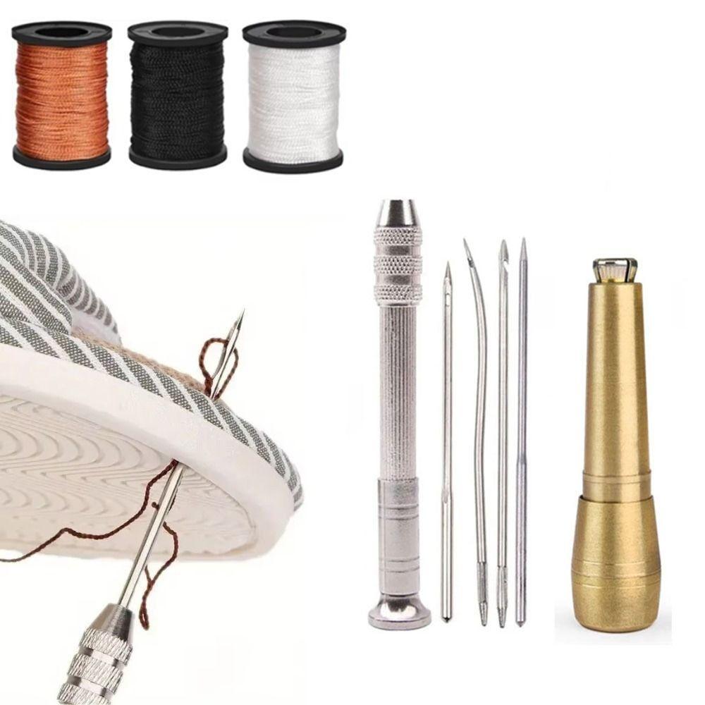 9 pcs/set DIY Craft Shoe Thread Repair Tool Straight Hook Hand Quilting Needles  Shoes  Punching
