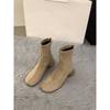 High Heel Suede Skinny Short Boots Women's Season Brown Martin Boots French Small Ankle Boots