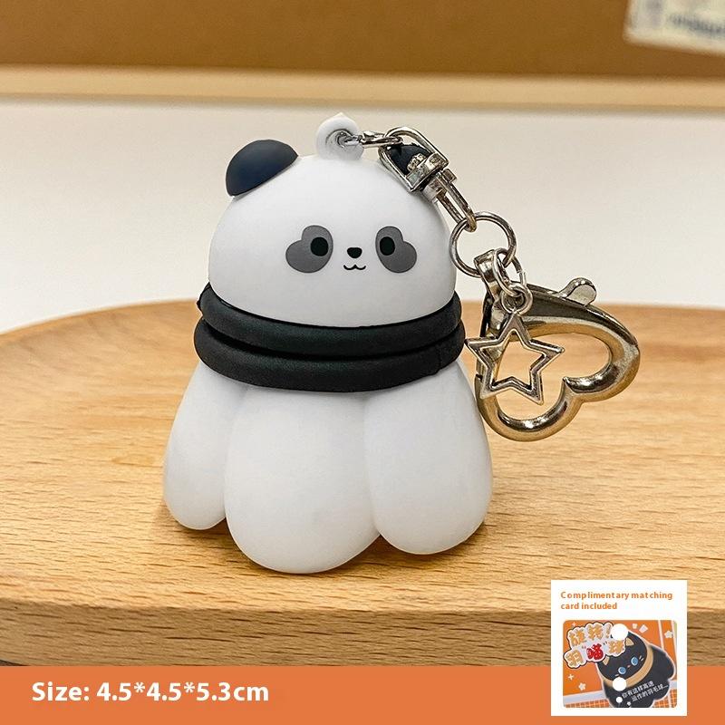 

New Panda Dog Cute Animal Shaped Badminton Keychains For Women Bag Pendant Car Key Chains Jewelry Gift Decoration Accessories 1